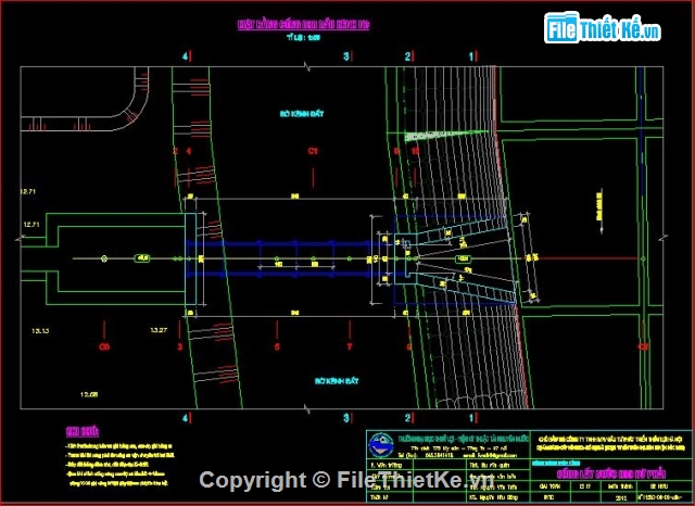 File cad,cửa điều tiết nước,thủy lợi,Cống thủy lợi